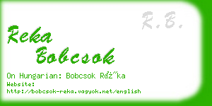 reka bobcsok business card